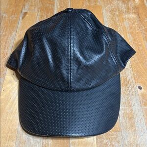 Aritzia Wilfred Free faux leather Perforated Baseball Cap